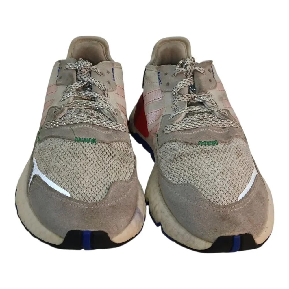 Adidas Nite Jogger Women's Sneakers White Pink Gray Size 8